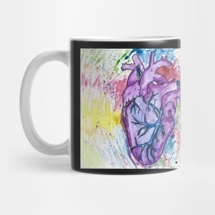 Bleeding Color Heart Mug